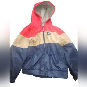 OSHKOSH B'GOSH baby-boys Sporty Bomber Jacket With Fleece Hood and Lining